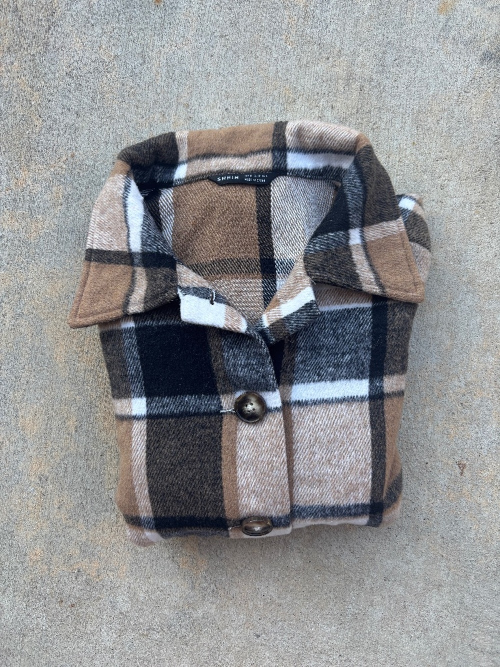 Brown Plaid Fall Button Front Shacked